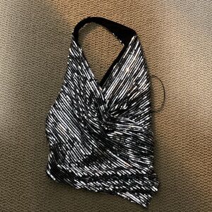 Zara Black and Silver Sequin Blouse